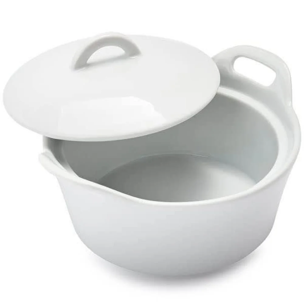Mini Pot with Lid Sur La Table Porcelain COCOTTE White Mini BAKER Ceramic POT